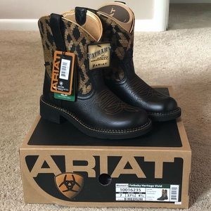 Fatbaby Ariat boots Vintage Black/ Gold Blanket